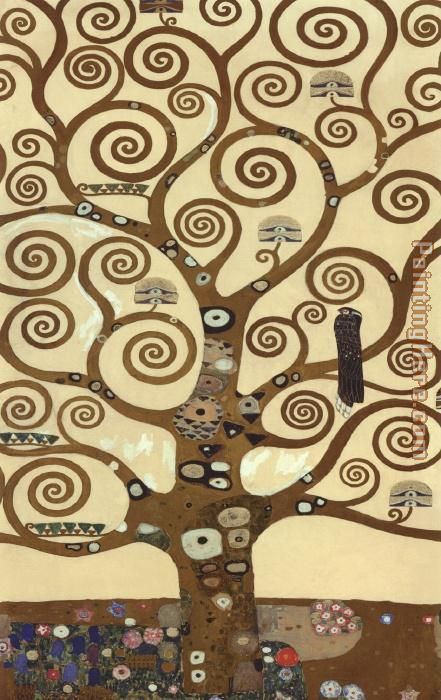 The Tree of Life (gold foil) painting - Gustav Klimt The Tree of Life (gold foil) art painting